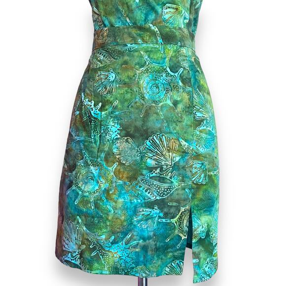 Elegant Green Floral Skirt Set - Picture 6 of 7